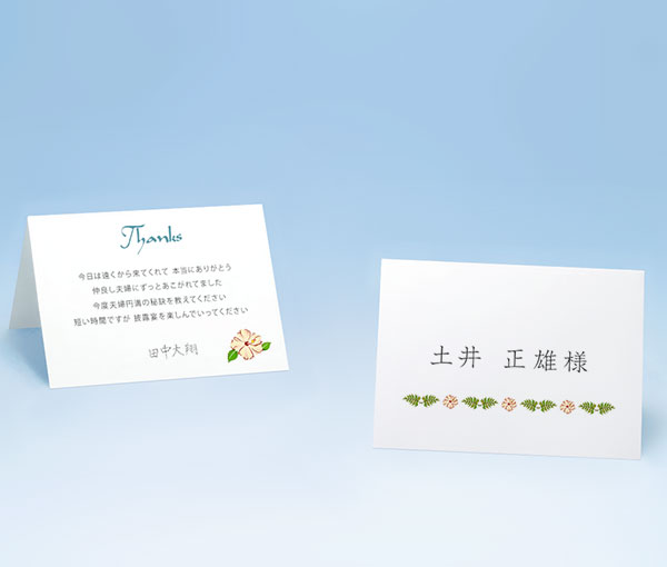 ハイビスカス：席札